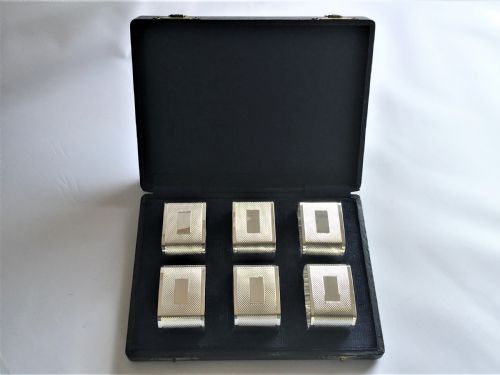 A Superb Set of Six Art Deco Silver Napkin Rings
