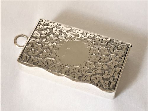 A Rare Victorian Silver Vesta Box