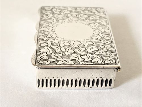 fig 1. A rare Victorian silver vesta box