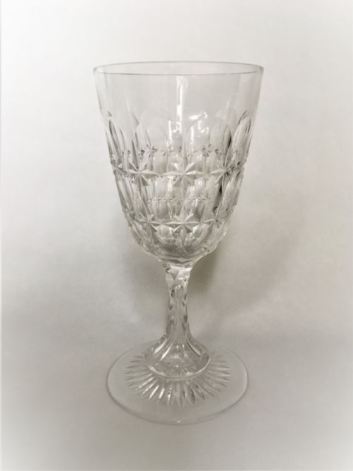 A Gorgeous Victorian Cut Glass Wine Goblet