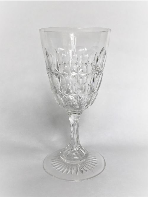 fig 1. A gorgeous Victorian cut glass wine goblet