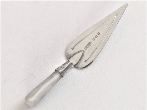 fig 1. A charming Edwardian silver & mother-of-pearl bookmark