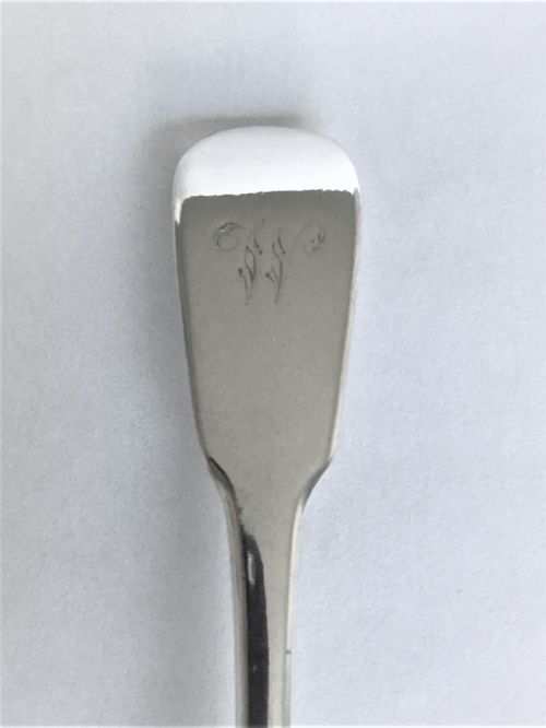 fig 1. A large Georgian silver serving/tablespoon