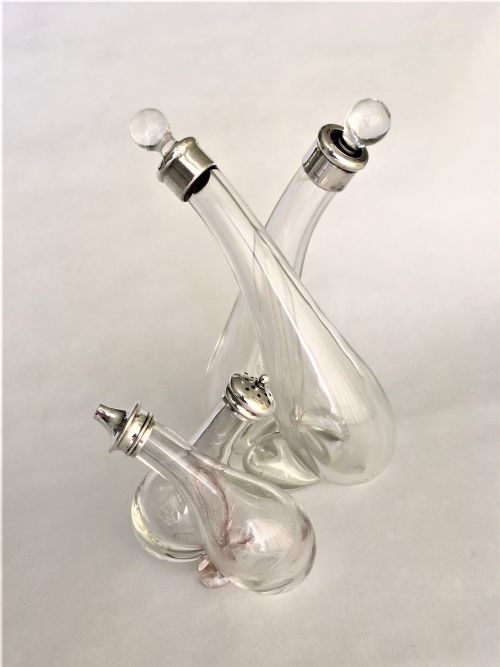 fig 1. A novelty silver mounted salt & pepper