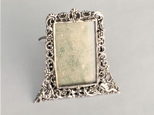 A Victorian Miniature Silver Photo Frame