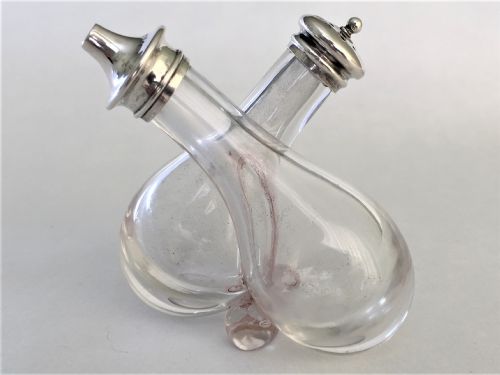 A Novelty Silver Mounted Salt & Pepper