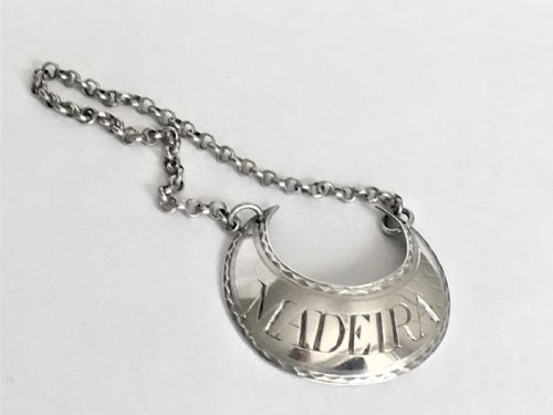 A Late 18th Century Silver Madeira Label