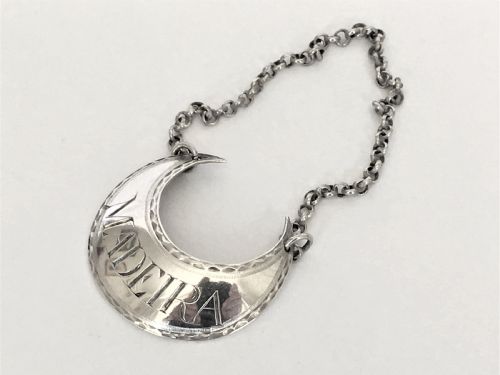 fig 1. A late 18th Century silver Madeira label
