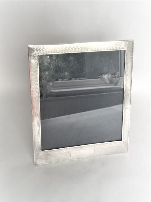 A Large Art Deco Silver Photo Frame