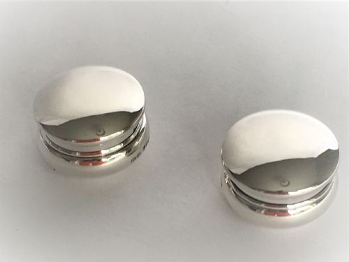 A Pair of 'His & Hers' Silver Pill Boxes