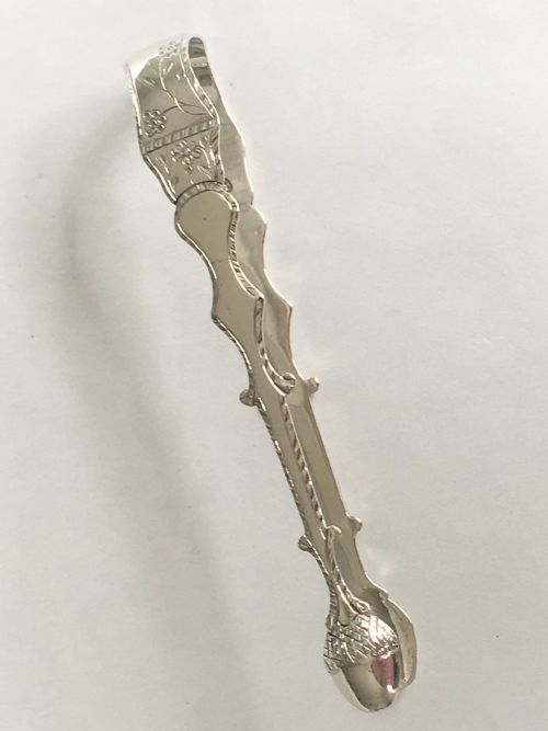 A Superb Pair of 18th Century Silver Tongs