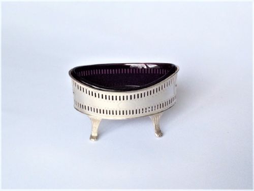 fig 1. A charming Edwardian silver & amethyst condiment tub