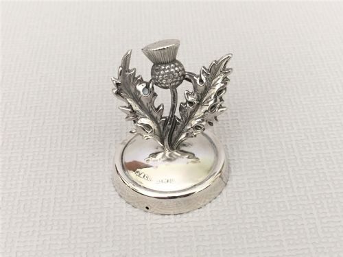 A Scottish Themed Silver Menu/name Card Holder