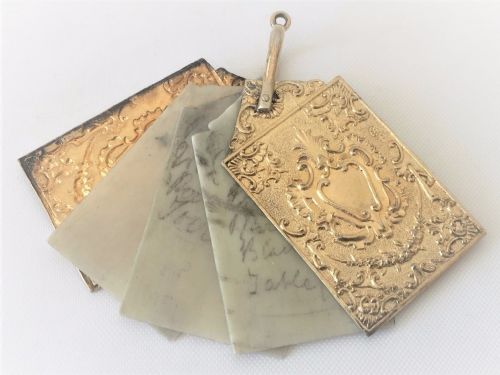 A Victorian Silver Gilt Aide Memoire