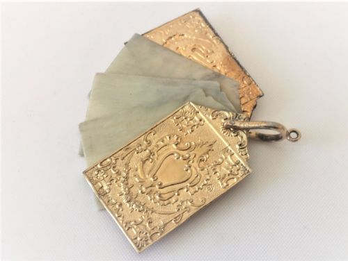 fig 1. A Victorian silver gilt aide memoire