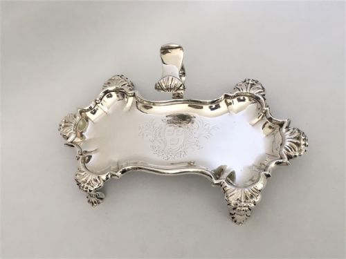 fig 1. An outstanding George II silver snuffer tray