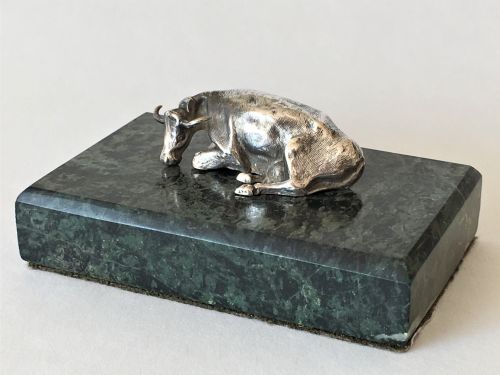 A Fabulous William IV Silver Cow Paperweight