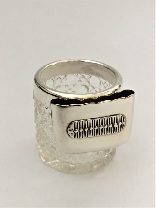 An Unusual Silver Vesta/match Striker Pot