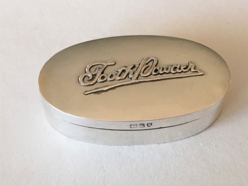 A Rare William Comyns Silver Tooth Powder Pot
