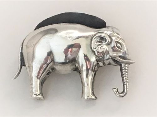A Rare Edwardian Silver Elephant Pin Cushion