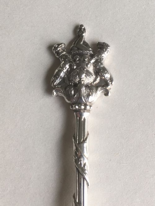 fig 1. A superb cast silver 'Salters' commemoration spoon