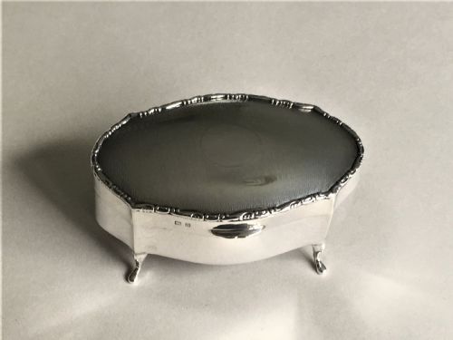 A Lovely Shaped Silver Trinket Box