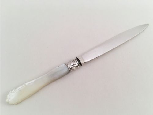 A Georgian Silver & Mother-of-pearl Letter Opener
