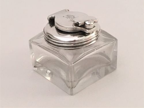 A Georgian Silver Mounted Travelling Inkwell
