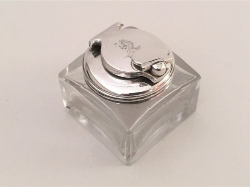 fig 1. A Georgian silver mounted travelling inkwell