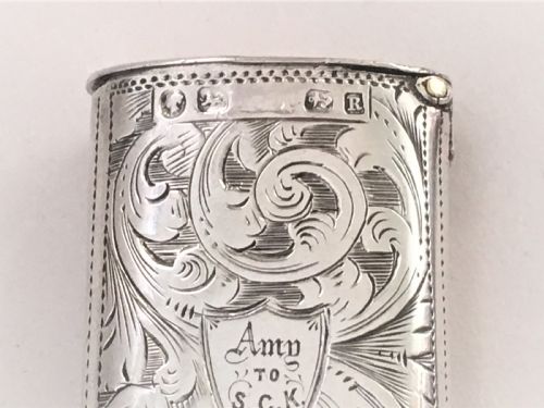 fig 1. A very unusual mid Victorian silver vesta