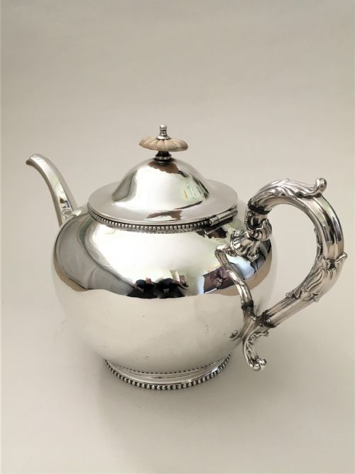 fig 1. A handsome Victorian silver plated Family teapot