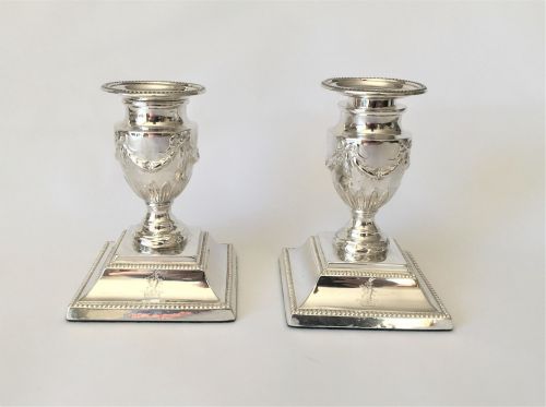 A Lovely Pair of Victorian Silver Candlesticks
