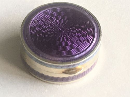 A Superb French Silver & Enamel Small Pill Box