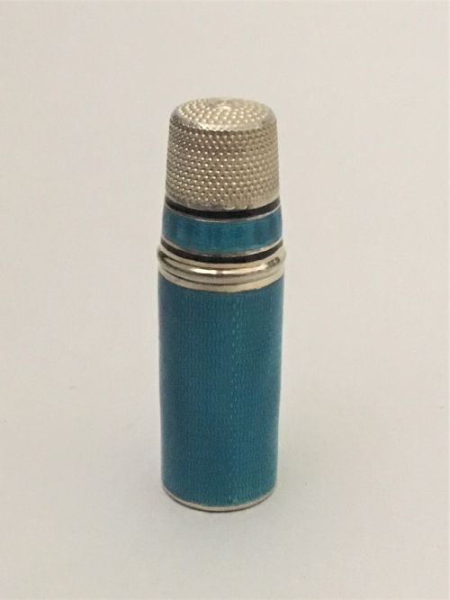 A Superb Silver Gilt and Enamel Sewing Necessaire