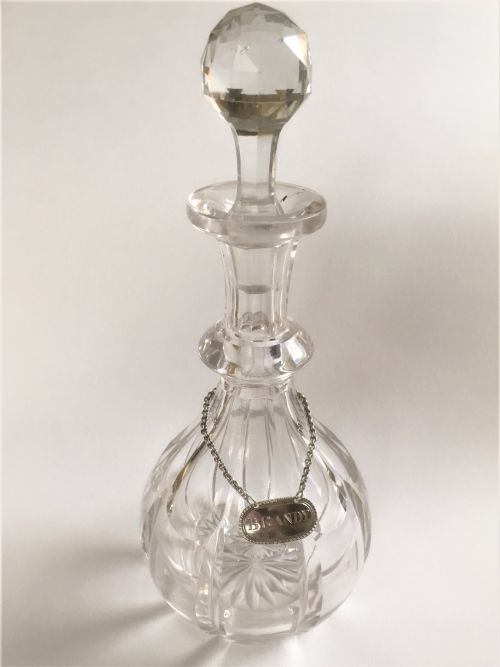 A Handsome Victorian Brandy Decanter & Silver Label