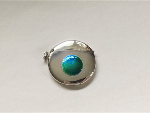 A Superb Silver & Enamel Round Vesta