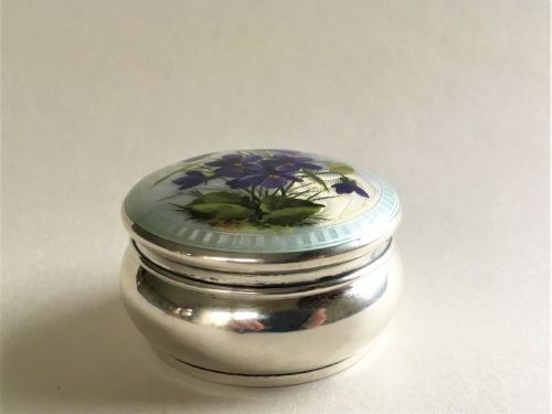 fig 1. A fabulous silver and enamel trinket box