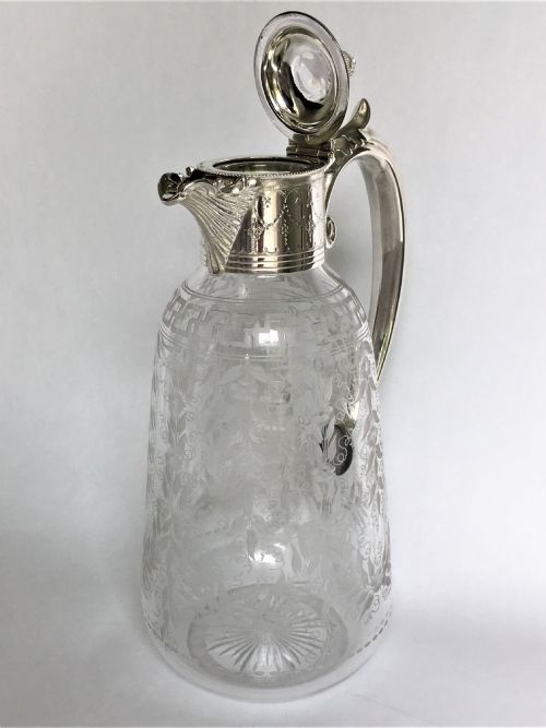 fig 1. A fabulous Victorian silver plated Claret jug