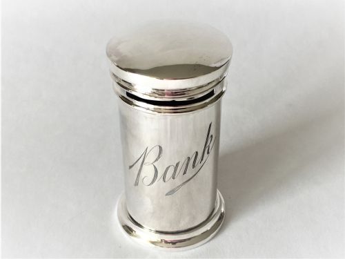 A Rare Edwardian Silver Novelty Money Box