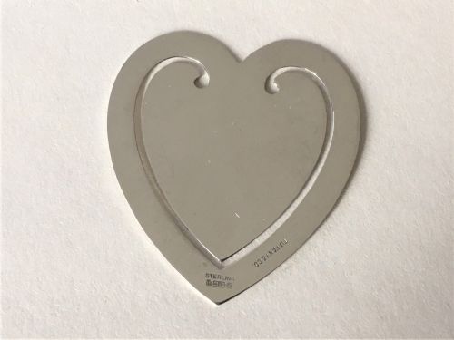 A Lovely Tiffany & Co Silver Heart Bookmark