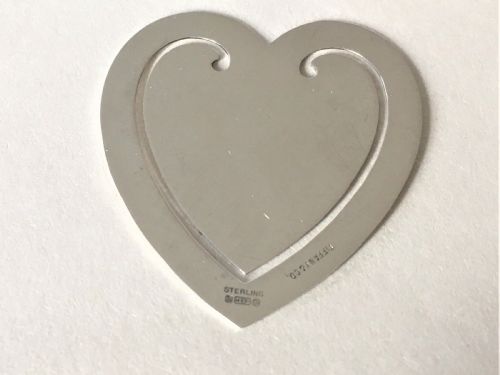 fig 1. A lovely Tiffany & Co silver heart bookmark