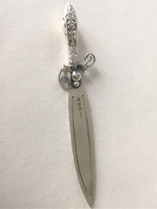A Victorian Silver Novelty Dagger Bookmark