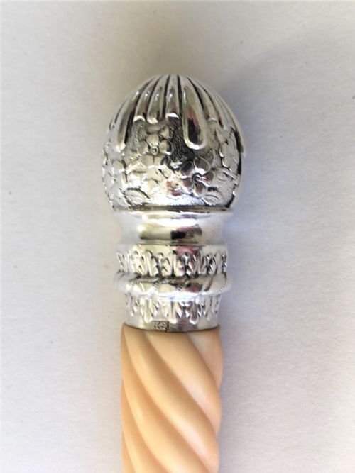 fig 1. An imposing Victorian silver mounted serving fork