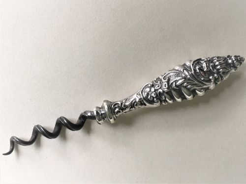 An Unusual Edwardian Silver Handled Corkscrew