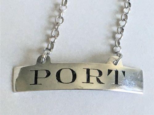 fig 1. A handsome Georgian silver Port label