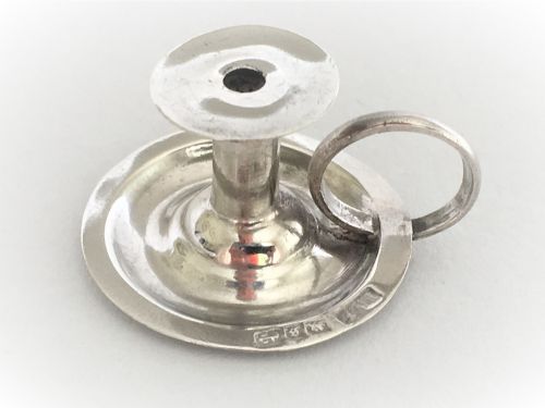 A Victorian Dolls House Silver Chamberstick
