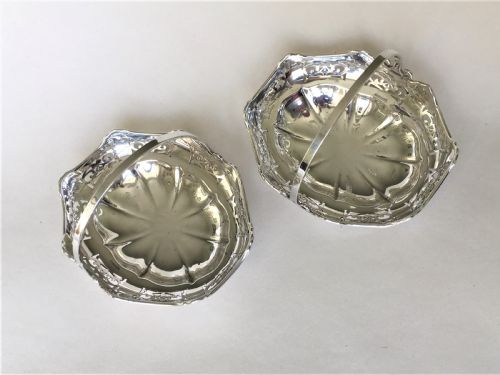 fig 1. A charming pair of silver bonbon baskets