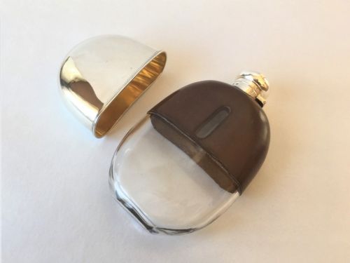 A Superb Victorian Silver and Glass Hunting Flask