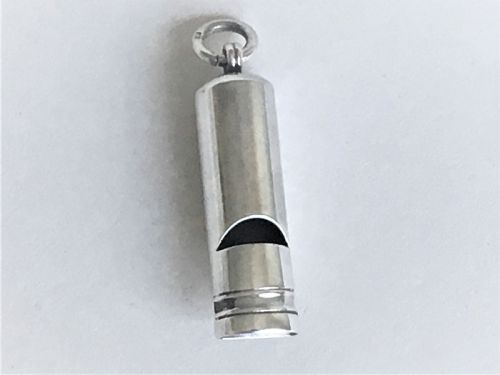 A Large Edwardian Silver Dog Whistle