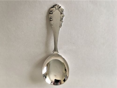 fig 1. A superb Georg Jensen silver caddy spoon